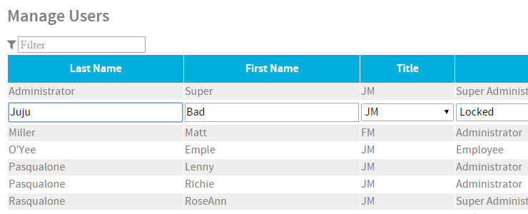 Seamlessly manage users on the fly by adding, suspending and editing user profiles inline.